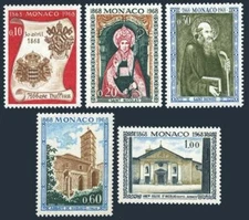 Monaco 684-688, MNH. Mi 891-895. St Nicholas Church, Abbey Nullius, 1968. Arms.