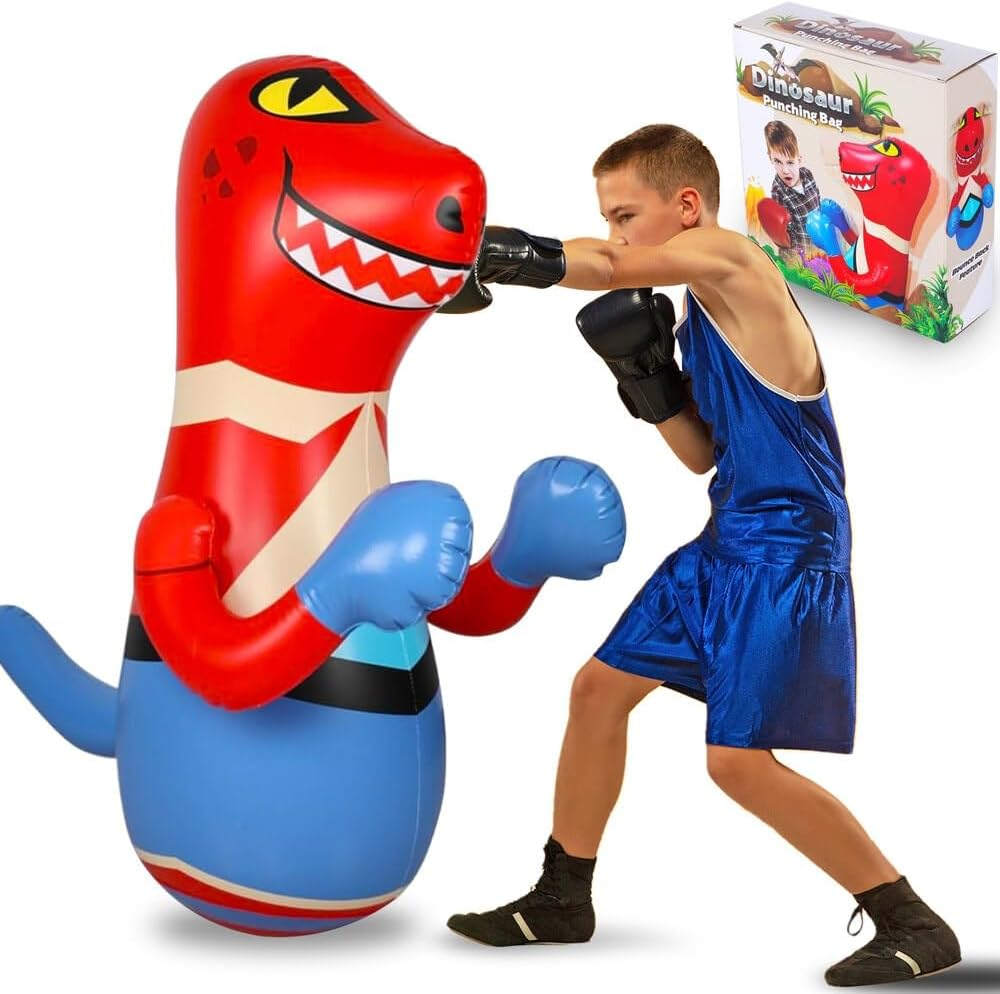 Inflatable Punching Bag for Kids TRex Dinosaur Bop Bag Inflatable