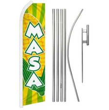 Masa Swooper Flutter Feather Advertising Market Food Flag  Pole Kit