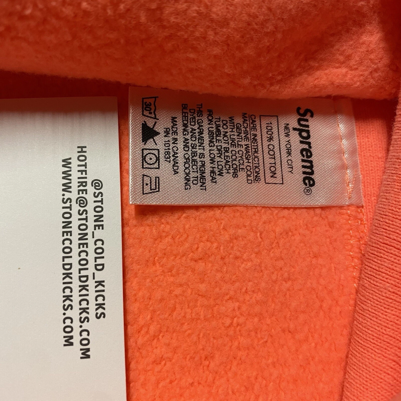 NUOVO Supreme Box Logo Girocollo (FW18) Rosa Fluorescente Taglia XL BOGO T shirt Felpa con Cappuccio