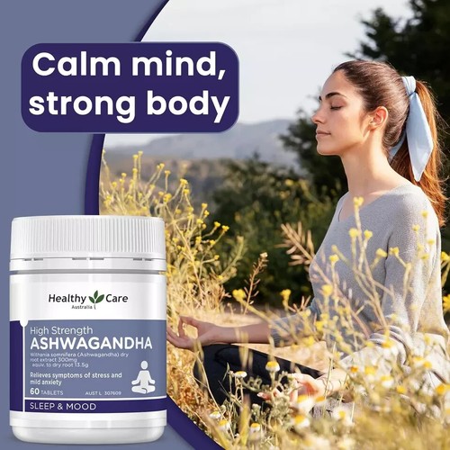 Healthy Care High Strength Ashwagandha 60 Tablets Relieves Symptoms of Stress - Picture 6 of 6