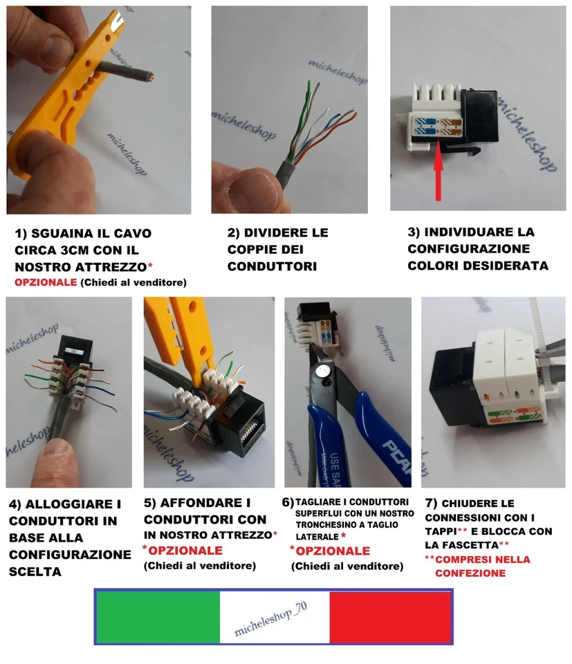 presa di rete dati rj45 cat6 vimar idea nero completa di supporto 4P e viti - Immagine 2 di 4