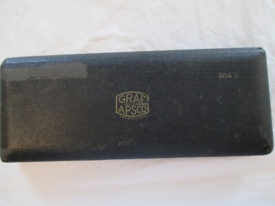 Vintage 304S Graf-Apsco Math & Engineer's 10-piece Drafting Compass Set in Case.