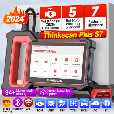 ThinkScan Plus S7 OBD2 Diagnosegerät KFZ Auto Scanner 5 Wählbar Reset 7 Systeme