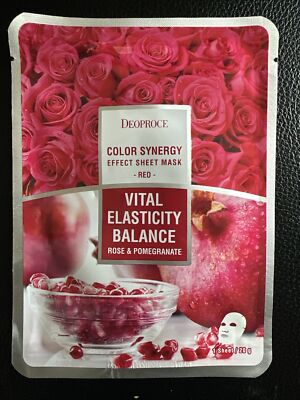 Deoproce Color Synergy Effect Sheet Mask Red Rose and Pomegranate 20g*5ea