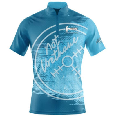 TOP Bowling NU Blue Hammer Bowling Jersey Full Size S-5XL
