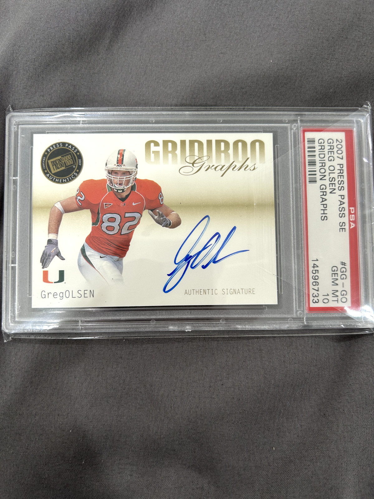 Greg Olsen Press Pass Se Gridiron Graphs #GGGO Base