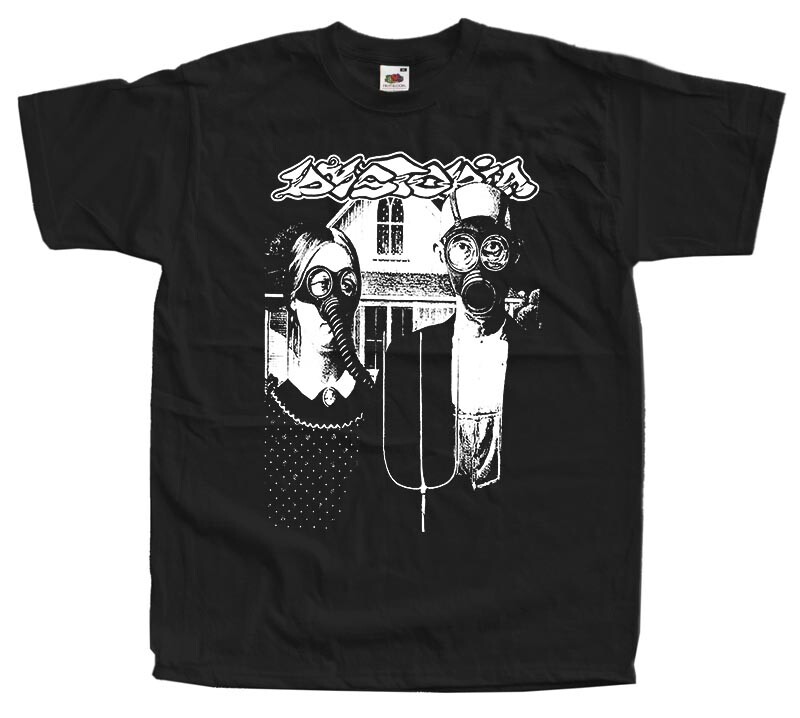 New DYSTOPIA Band Gas Mask T shirt TEE black cotton all sizes S to 5XL