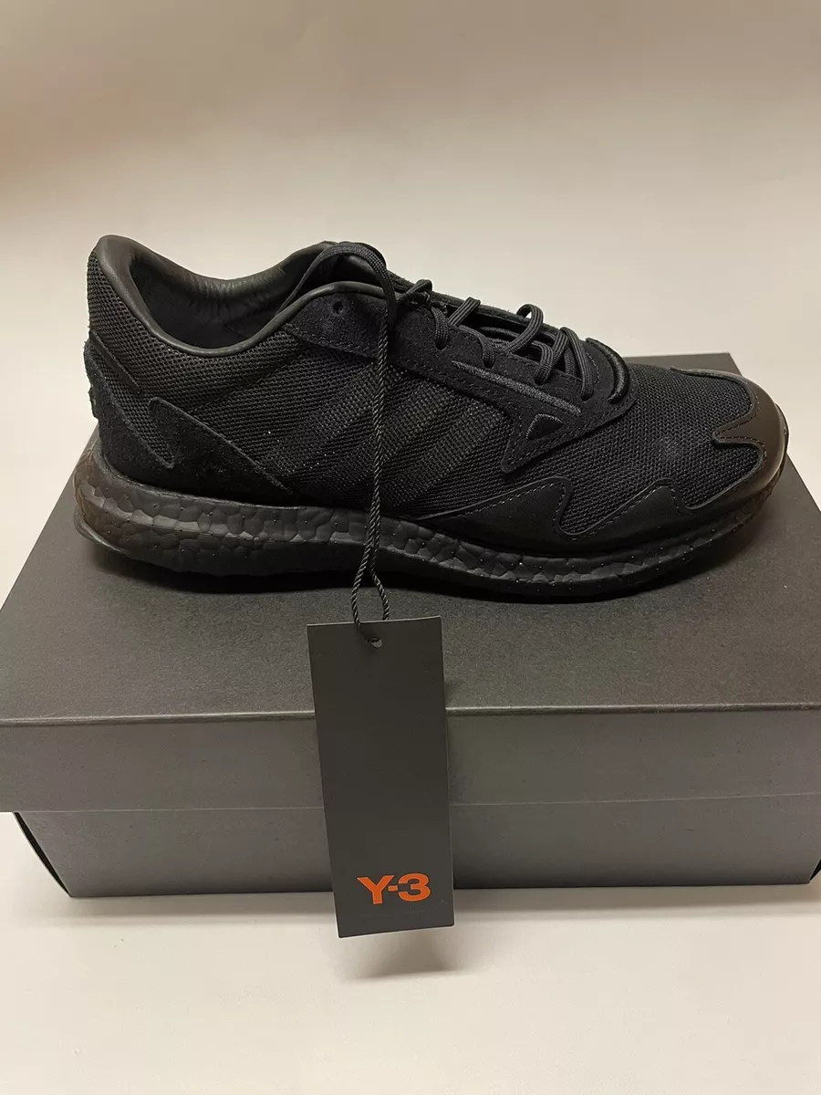 Adidas Y-3 Rhisu Run Triple Black Sneakers FU8504 Menu0026#039;s Size 5 /  Women's 6.5 | eBay