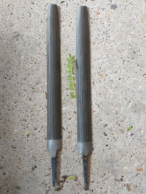 2x  TOMÉ FETEIRA  SMOOTH Razor Hoof  Rasp Coarse File Half Round 12'' PORTUGAL..