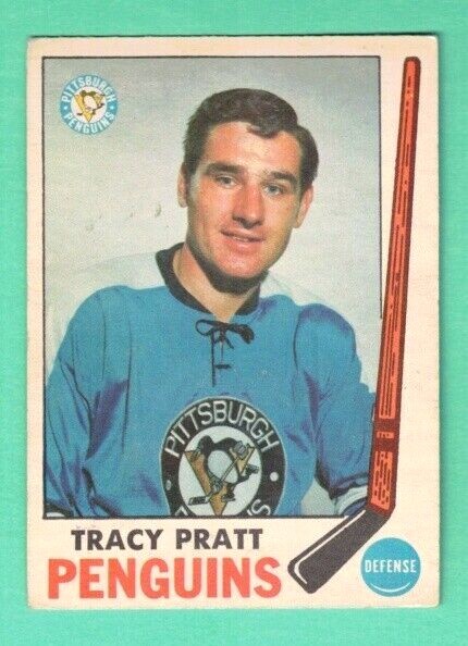 (1) TRACY PRATT 1969-70 O-PEE-CHEE # 111 PENGUINS ROOKIE VG CARD  (F4309)