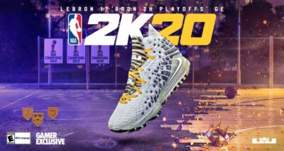 BNWB Nike LeBron James 17 Shoes 2K20 Lakers Edition BN Size 7 Nike Lebron 17 Gamer Exclusive NBA 2K20 size 5.5 mens/7  main image 4
