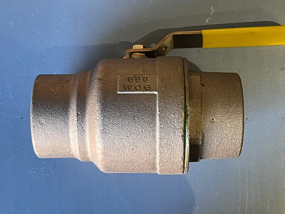 3” Solder (CxC), Standard Port, Bronze Ball Valve, 600 WOG, 150 WSP, MADE IN USA - Image 3 of 4