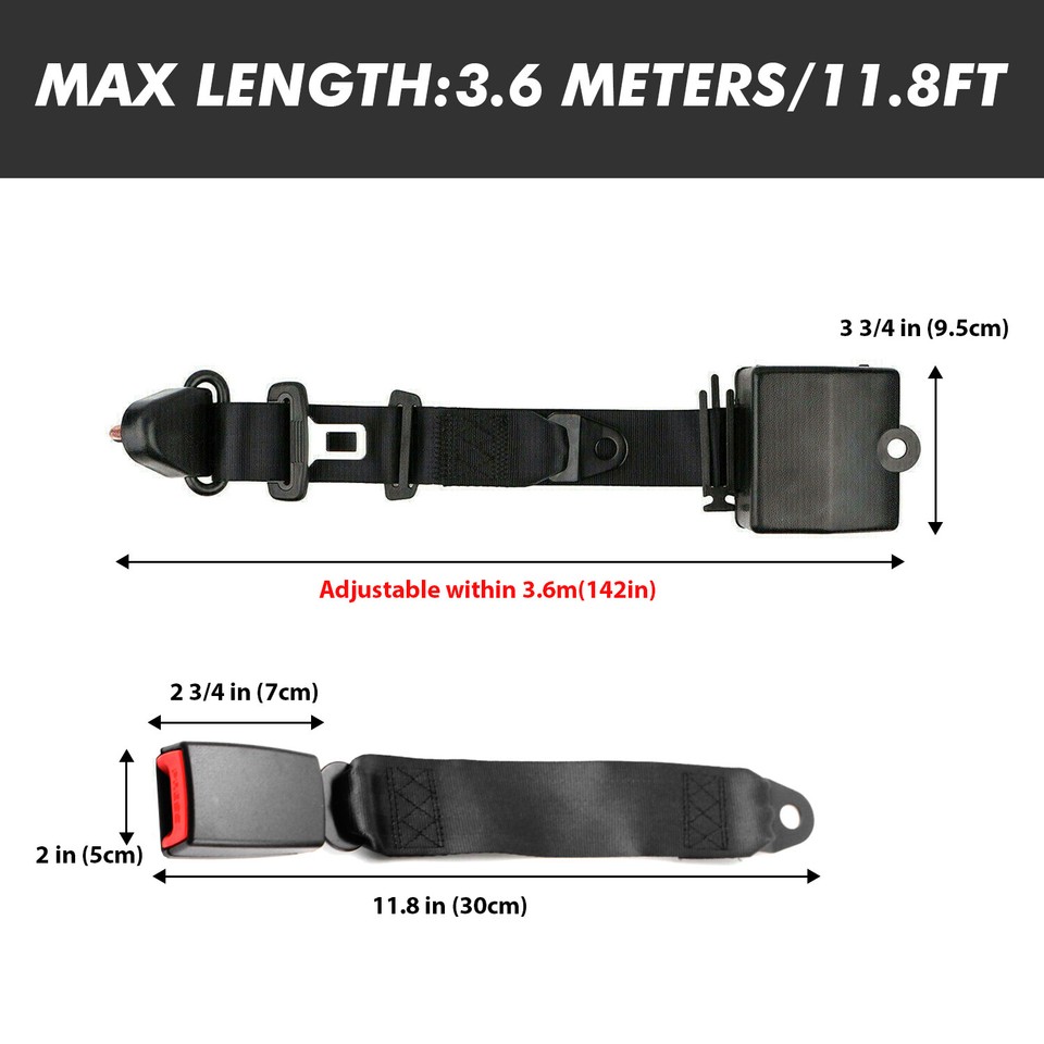 2pcs Universal Seat Belt 3 Point Seat Belt For Honda Pilot 20032015