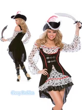 X-C3-3 Buccaneer Beauty Wench Swashbuckler Victorian Pirate Costume