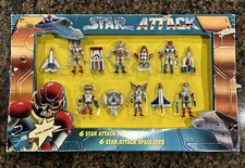 COLORFORMS OUTER SPACE MEN STAR ATTACK ULTRA RARE BLUE BOX FINE COND. MAJOR FIND