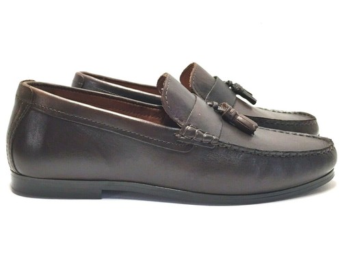 Red Tape Mens Woodcroft Brown Tassel Leather Loafer Driving Shoes Size 8 Us - Picture 3 of 7
