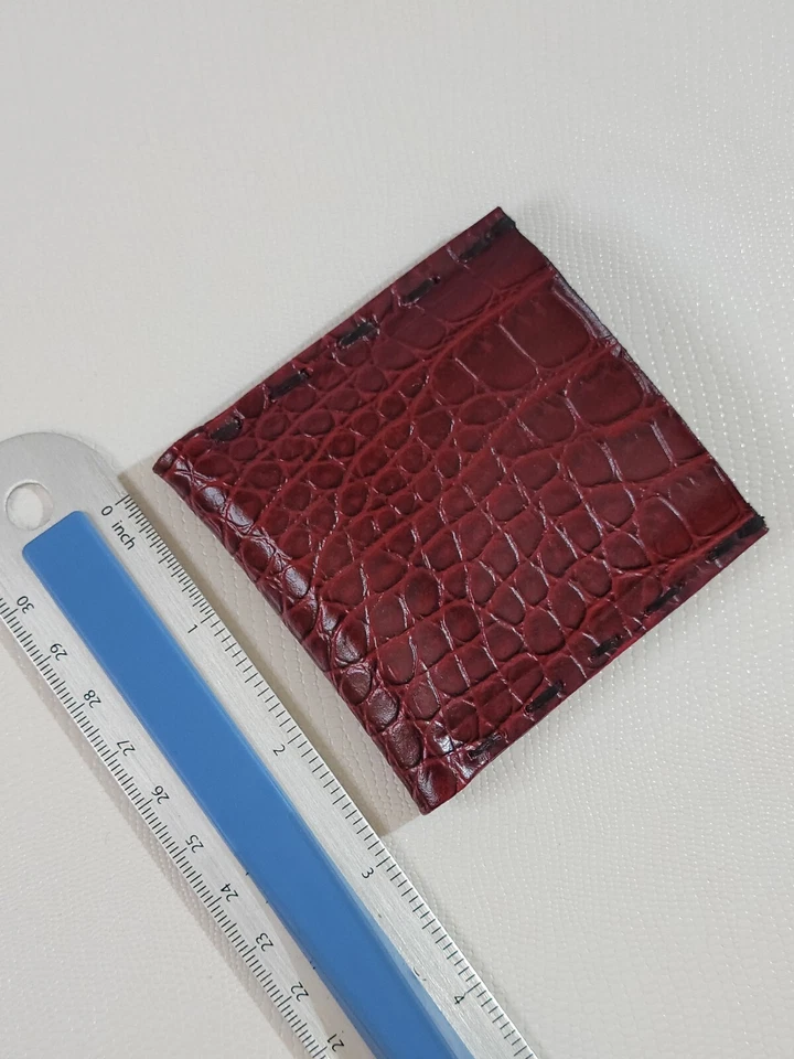 Estuche de Tarjetas de Visita Gator Vertical 1 Bolsillo Tarjetas Coimán Vinilo Raro Foto 3 de 4