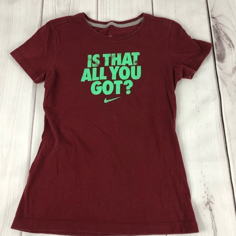 green and red nike shirt