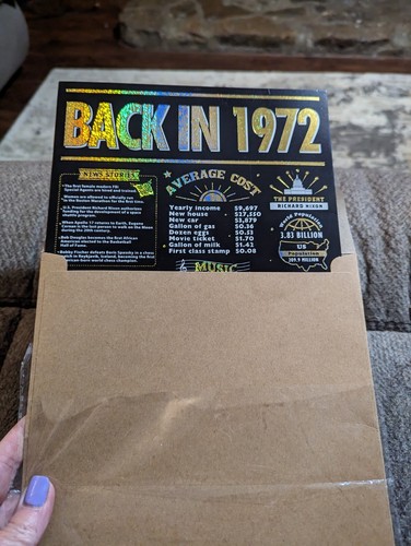 Biglietto Compleanno 8x10 Gold Laser Back Nel 1972 - Foto 6 di 7