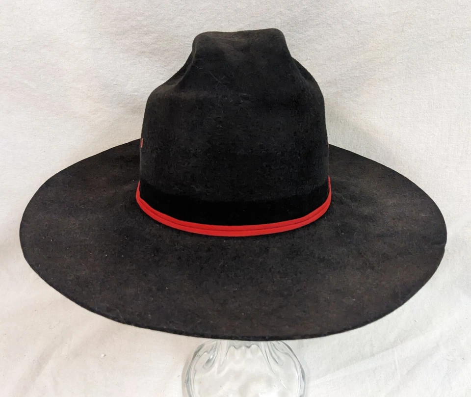 De colección Bailey Western Sombrero de Vaquero Negro Lana Colt Agujeros de Respiración 6 7/8” WPL 5923 Foto 2 de 4