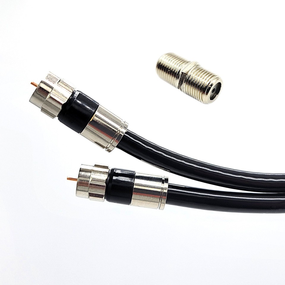 Coaxial Cable Black RG6 Coax HighPerformance Satellite, TV, Antenna