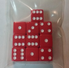 Red Dice with White Pips for Math Teachers Classroom
