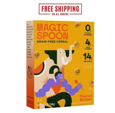 Magic Spoon Peanut Butter Grain-Free Breakfast Cereal, 7 oz Box New  