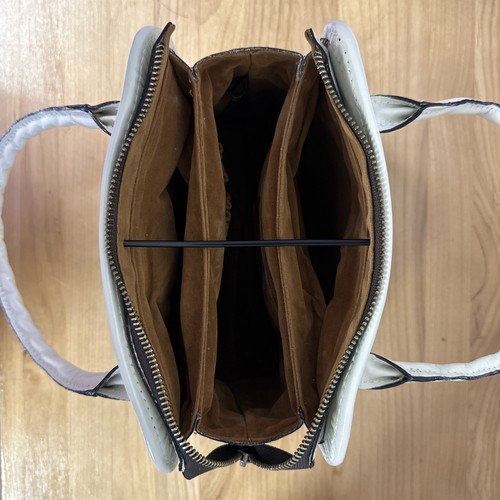 Patricia Nash White Haircalf Metallic Bag Bling no shoulder strap - Picture 7 of 11