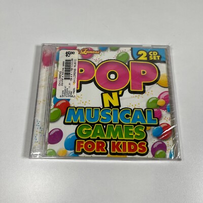 Drew's Famous Pop N' Musical Games For Kids 2 CD Set Featuring the Hit Crew NEW