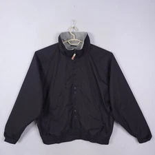 Vintage Red Kap Mechanics Jacket L Long Black Twill Quilt Lined Workwear USA