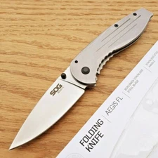 SOG Aegis Framelock Folding Knife 3.5" 8Cr13MoV Steel Blade Stainless Blade