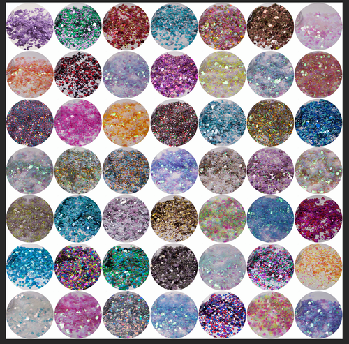 Chunky Mixed Body & Festival Glitter in 60 colours 100gm 50gm and Sample Bags - Picture 2 of 63