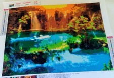 Completed Diamond Art Painting Handcrafted Colorful Unique Autumn Wall Accent  