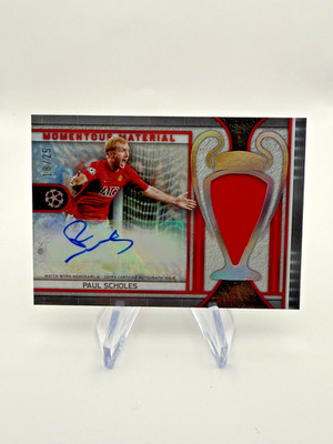 Paul Scholes Match Worn Patch Auto 18/25 Topps Manchester United - Jersey Number