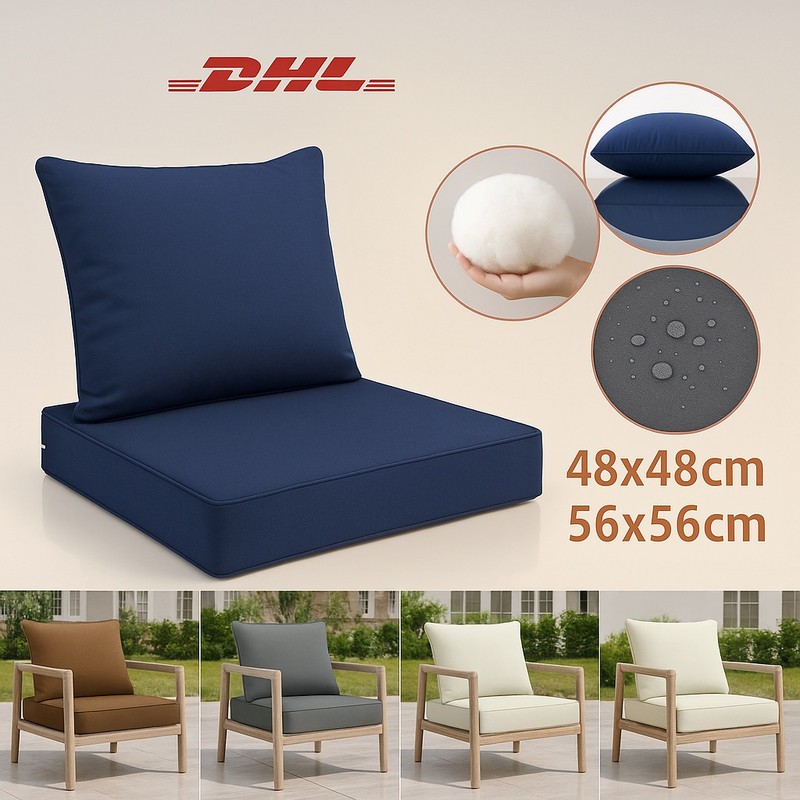 Gartensofa-Kissenbezug-Set Abnehmbar Wetterfest Geeignet Gartenmöbel Sitzkissen