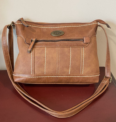 B.O.C Handbag Brown Faux Leather Shoulder Adjustable Strap Crossbody 12x9x3
