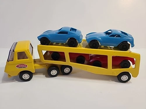 Tiny Tonka Car Carrier and 4 cars  No 635
