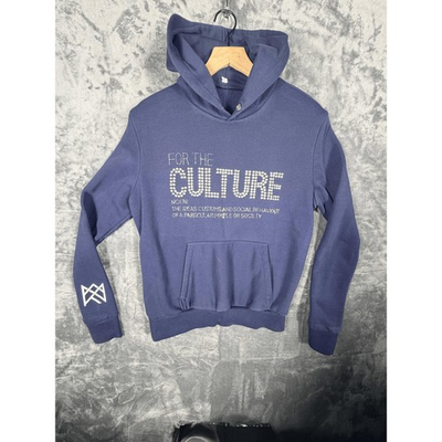 #ad #ad Real Artistic People Mens Hoodie Pullover M Navy Blue For The Culture Rhinestone $50.00