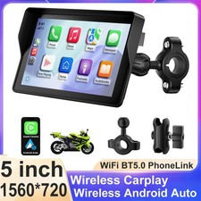 5" Waterproof Motorcycle Screen GPS Wireless Carplay / Android Auto Portable