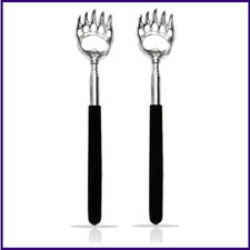 2PCS Back Scratchers, Bear Claw Shaped Scratcher Extendable Metal Retractable
