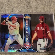 Topps 1999 Finest Double Feature DF7 Refractor Scott Rolen Pat Burrell Phillies