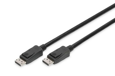 DIGITUS DisplayPort connection cable, DP M/M, 1.0m,w/lock, UHD 8K, Vers. 1.3/1.4