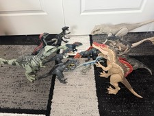 Lot of 12 Jurassic Park World Figures, Indominus Rex, T-Rex, Spinosaurus, Raptor