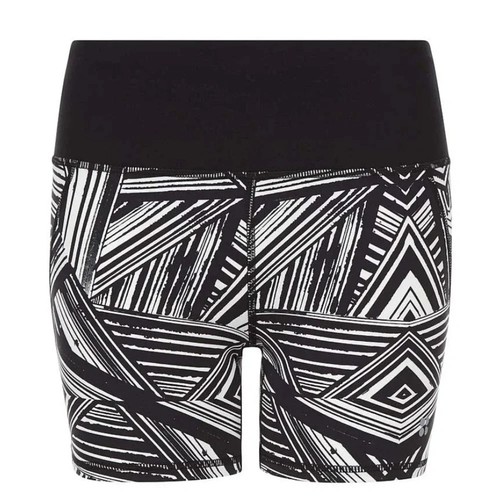 Sweaty Betty Black White Geometric Print Back Zipper Pocket Power Shorts Size S - Picture 2 of 8