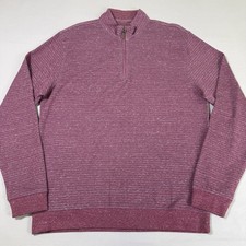 Johnnie-O Sweater Mens Sz Large Performance 1/4 Quarter Zip Pullover Golf Skiles