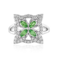 Cavill Damen Ring Sterlingsilber 925 Tsavorit GrüN Marquise Echtschmuck