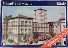 Vintage Pola HO Scale Model Kit - Large Central Fire Station w/ Hose Tower # 196