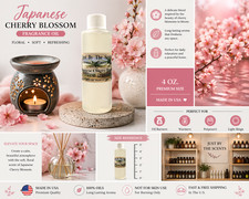 Japanese Cherry Blossom Fragrance Oil 4 oz   Diffuser  Burner   Free Shipping
