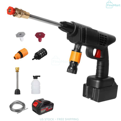 #ad 21V Single Battery Cordless Pressure Washer Portable Handheld Car Washer $18.67